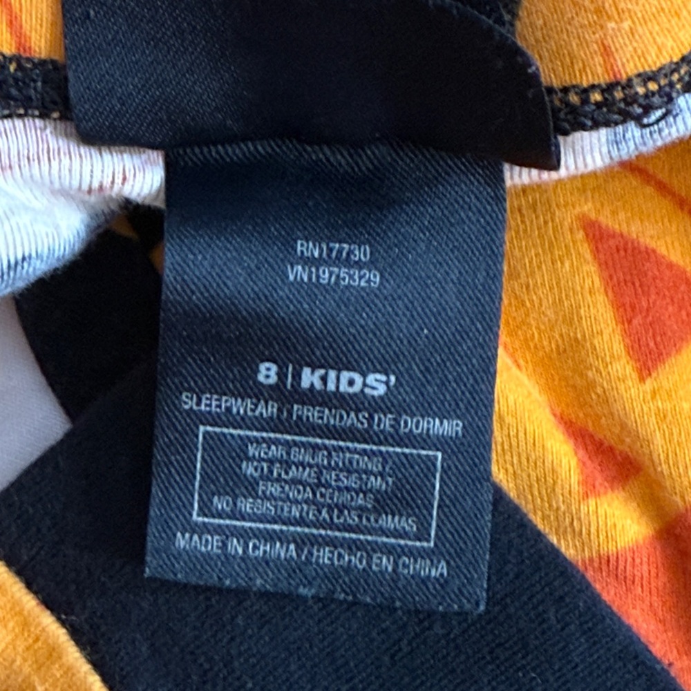 Pumpkin Print Kids Pajama Set - Picture 4 of 6